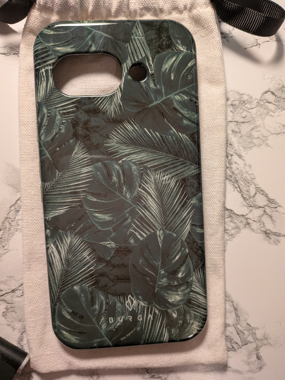 Google Pixel 9a Phone Case in Green Leaf Pattern
